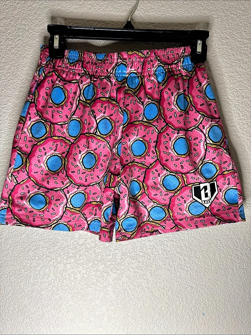 Baseball Lifestyle 101 youth mesh athletic short - donut print